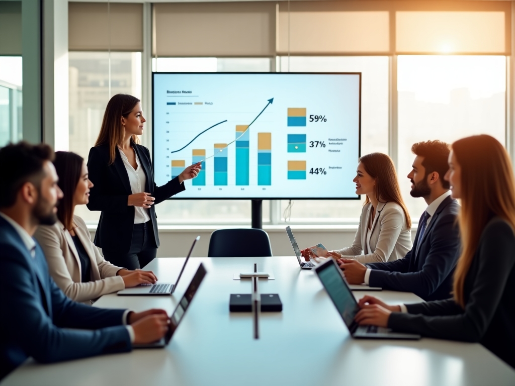 Équipe en session d'analyse de résultats
