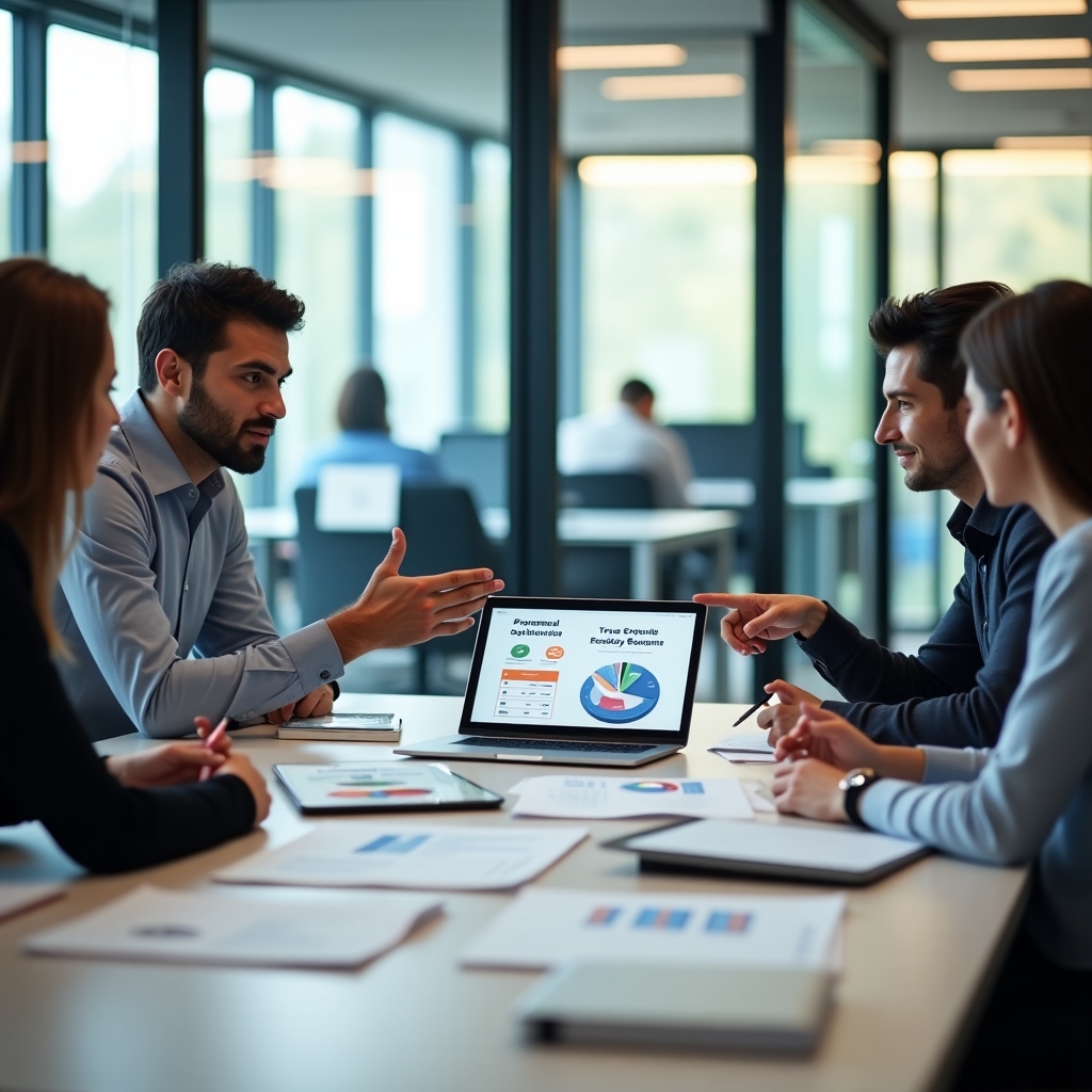 Équipe financière en formation